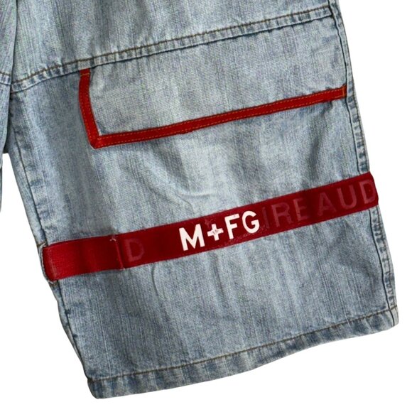 Vintage Girbaud Marithé & François Denim Cargo Shorts Streetwear M+Fg Accent 34" - Picture 11 of 11